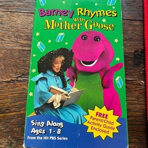 Vintage Barney Rhymes with Mother Goose VHS